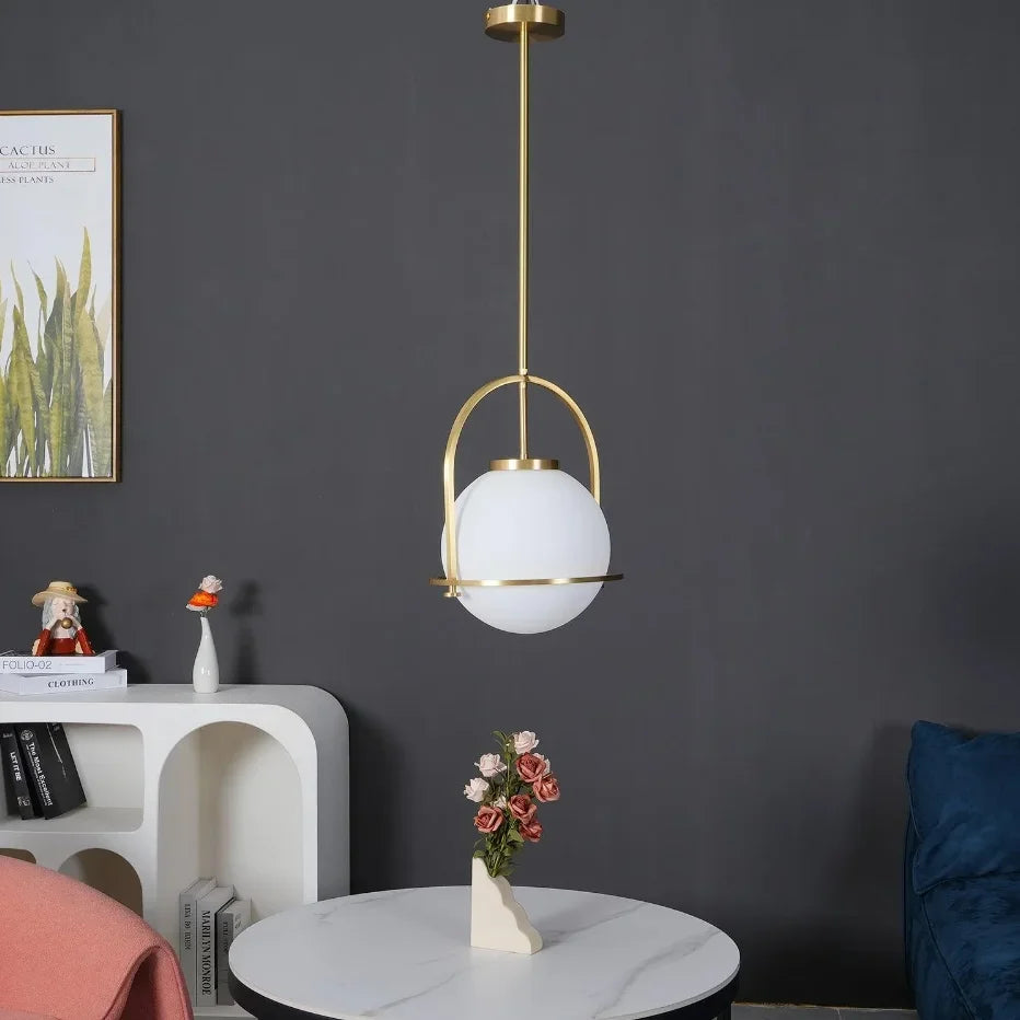 Afralia™ Glass Globe Pendant Light for Kitchen Dining Room - Nordic Design