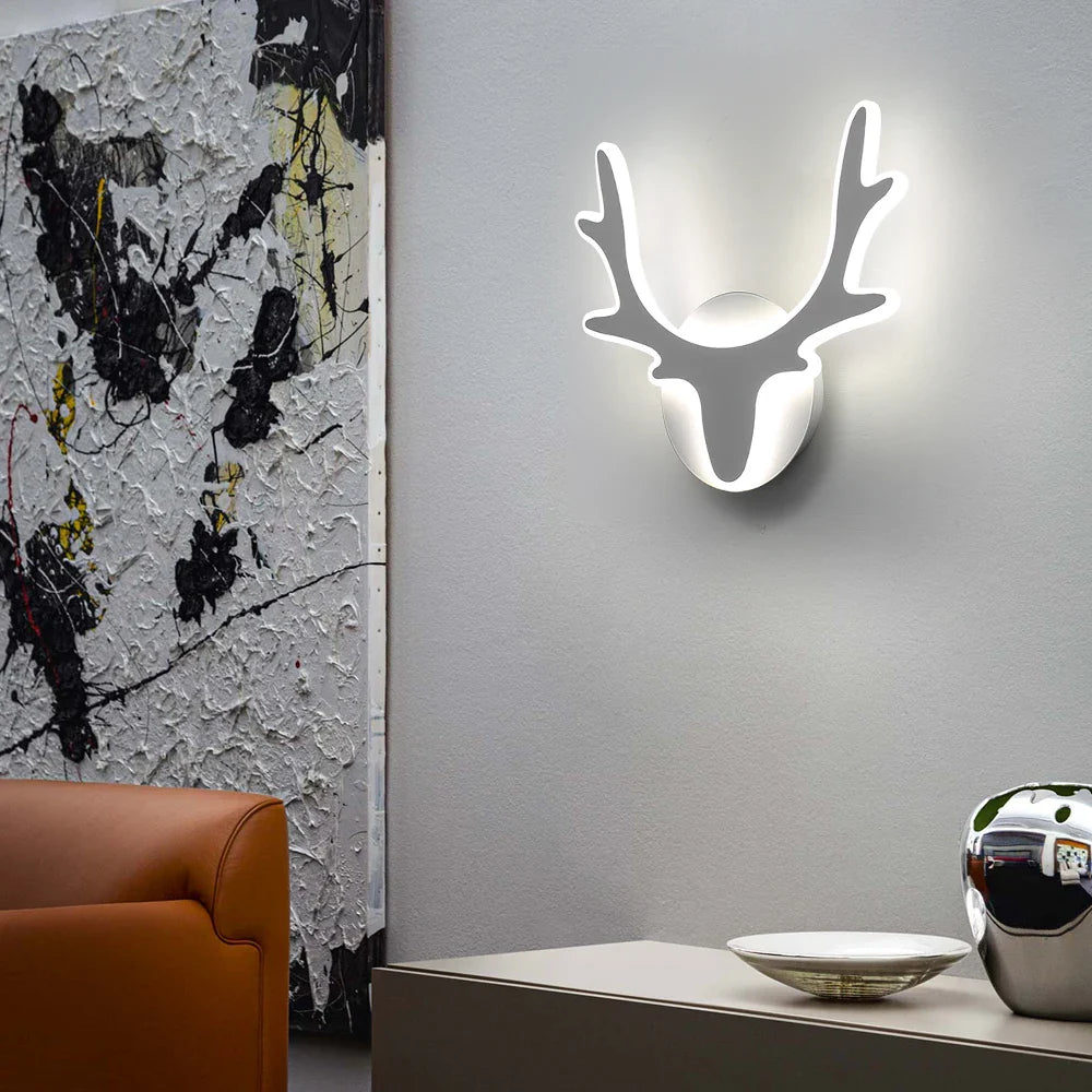 Nordic Antler LED Wall Sconce by Afralia™: Modern Indoor Bedroom & Bathroom Light