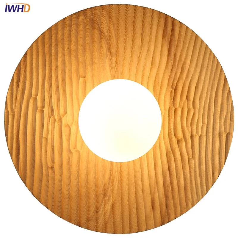 Afralia™ Wood LED Wall Lamp Sconce Modern Home Decor for Dining Room & Bathroom