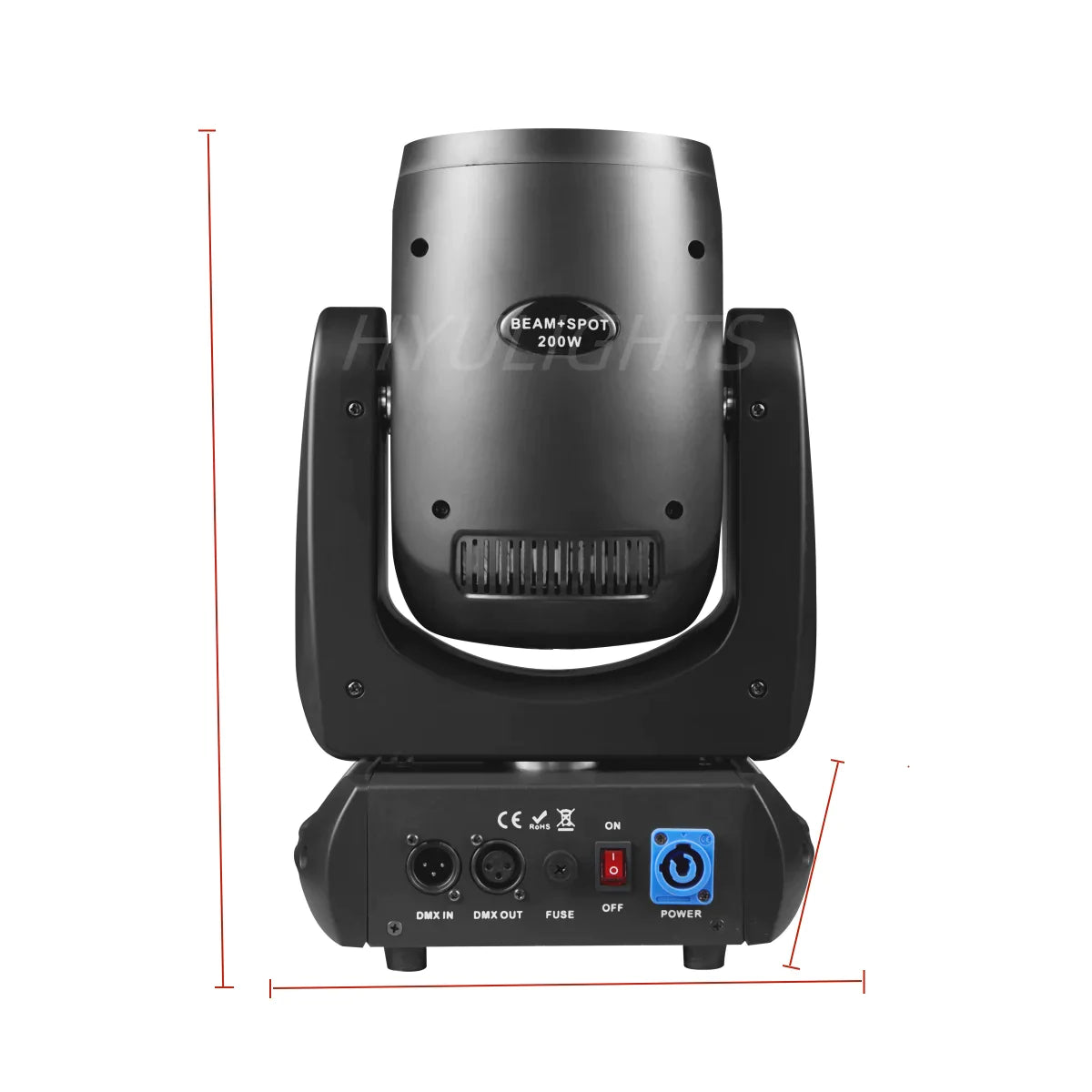 Afralia™ 200W Mini LED Moving Head Beam+Spot Light, 24 Prisms, 11Color & 14 Gobo DMX Disco Stage