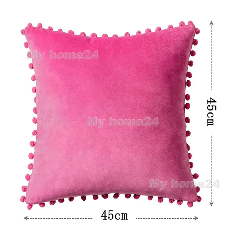 Afralia™ Soft Home Throw Pillowcase 45*45cm Solid Color Decoration