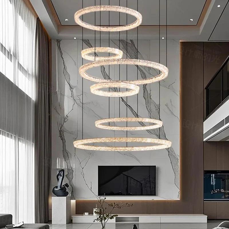 Afralia Crystal Drop Pendant Lights with Remote Control, Elegant Home Decor for Dining Room & Bedroom.