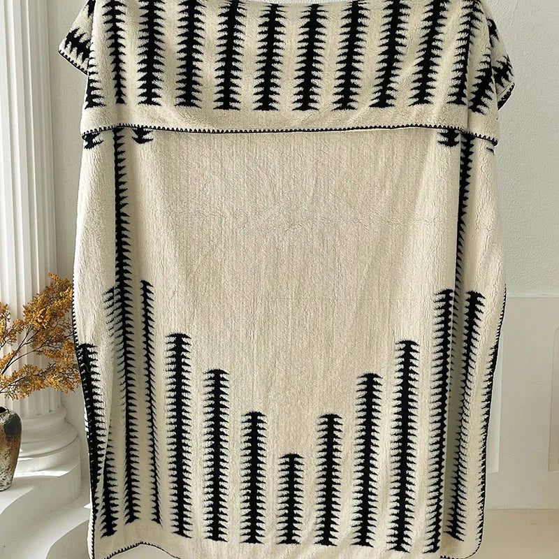 Afralia™ Milk Velvet Blanket: Double-Sided Printed Luxury Sofa Cover for All Seasons