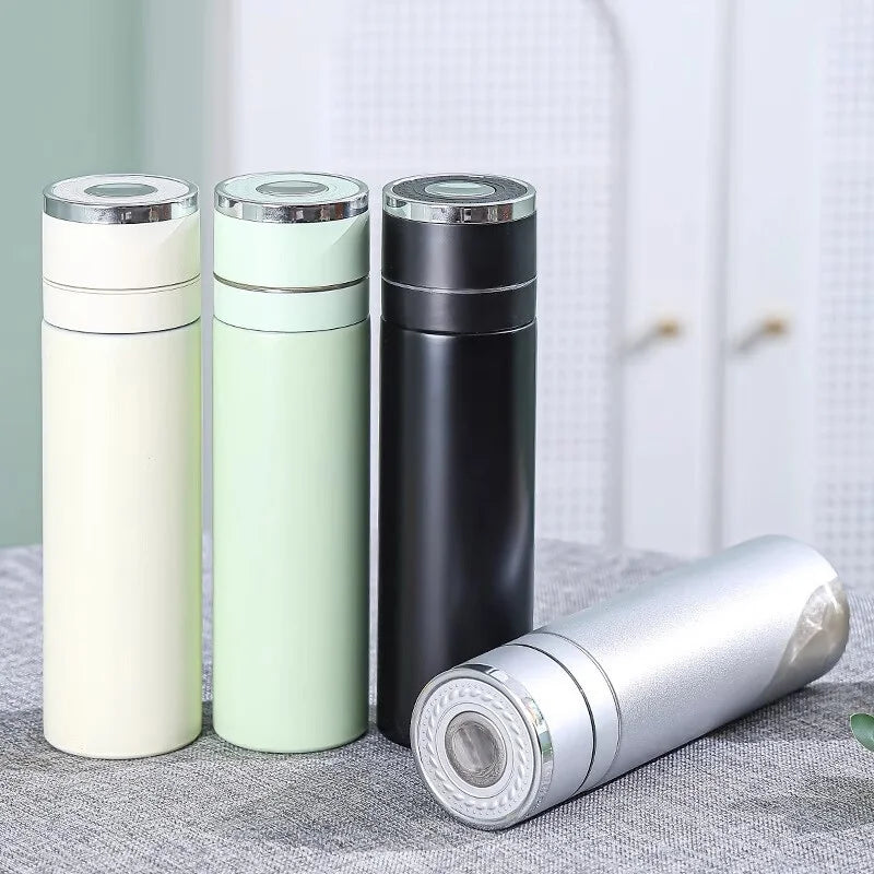 Afralia™ 400ml Stainless Steel Vacuum Insulated Tumbler For Men Solid Color Thermos Cup