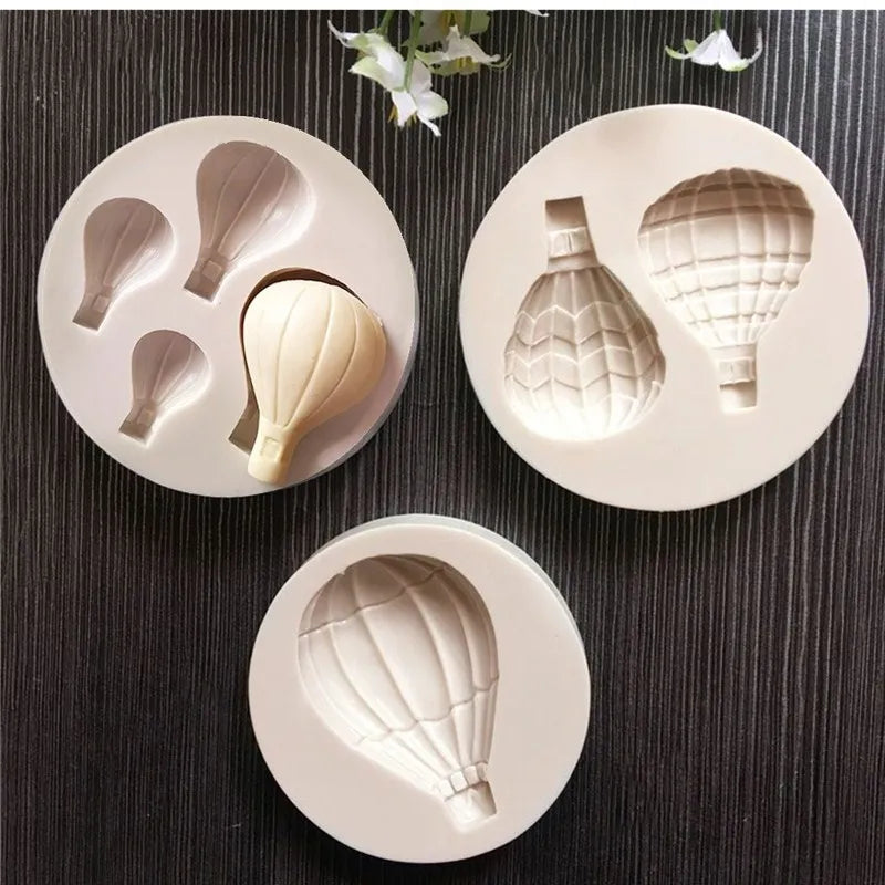 Hot Air Balloon Silicone Mold for Cake Decoration by Afralia™ - Chocolate Fudge Mold & Bakeware