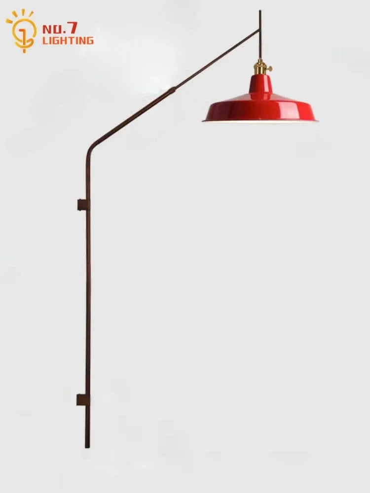 Afralia™ Gold/Black Swing Arm Telescopic Wall Lamp LED E27 - Designer Hotel Restaurant Hall