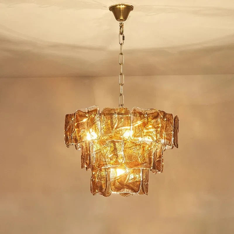 Afralia™ Murano Glass Chandelier Light Modern Living Dining Room Ceiling Lamps