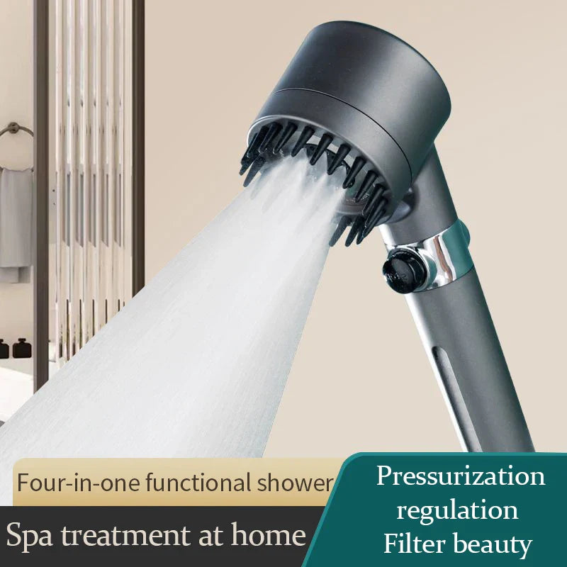 Afralia™ 3-Mode High Pressure Handheld Shower Head with Stop Button - Bathroom Spray Nozzle
