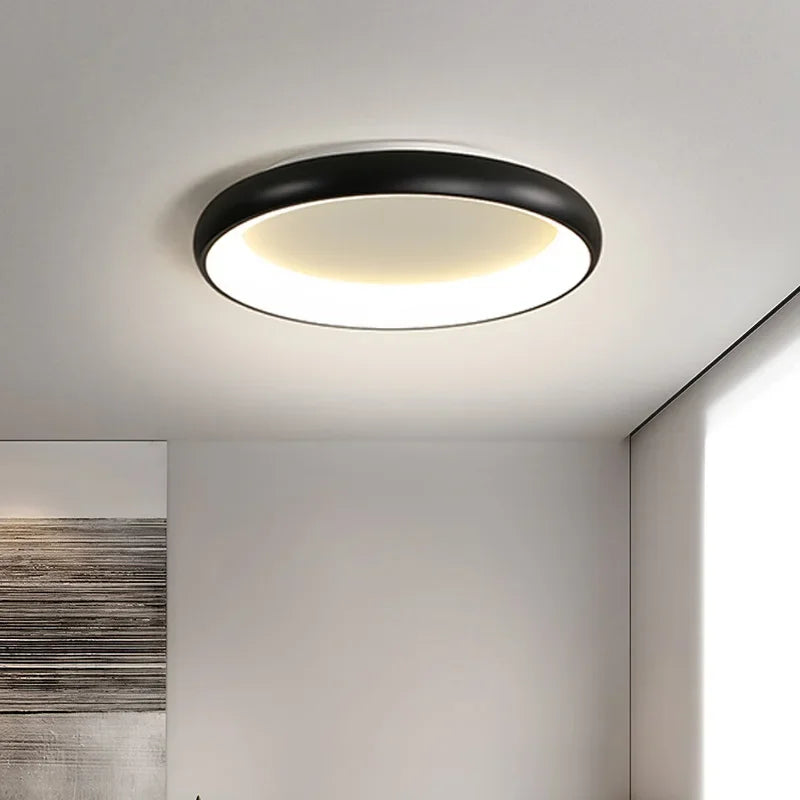 Afralia™ Modern LED Circle Ceiling Chandelier - Dimmable Round Lamp for Living Room, Kitchen, Bedroom, Office