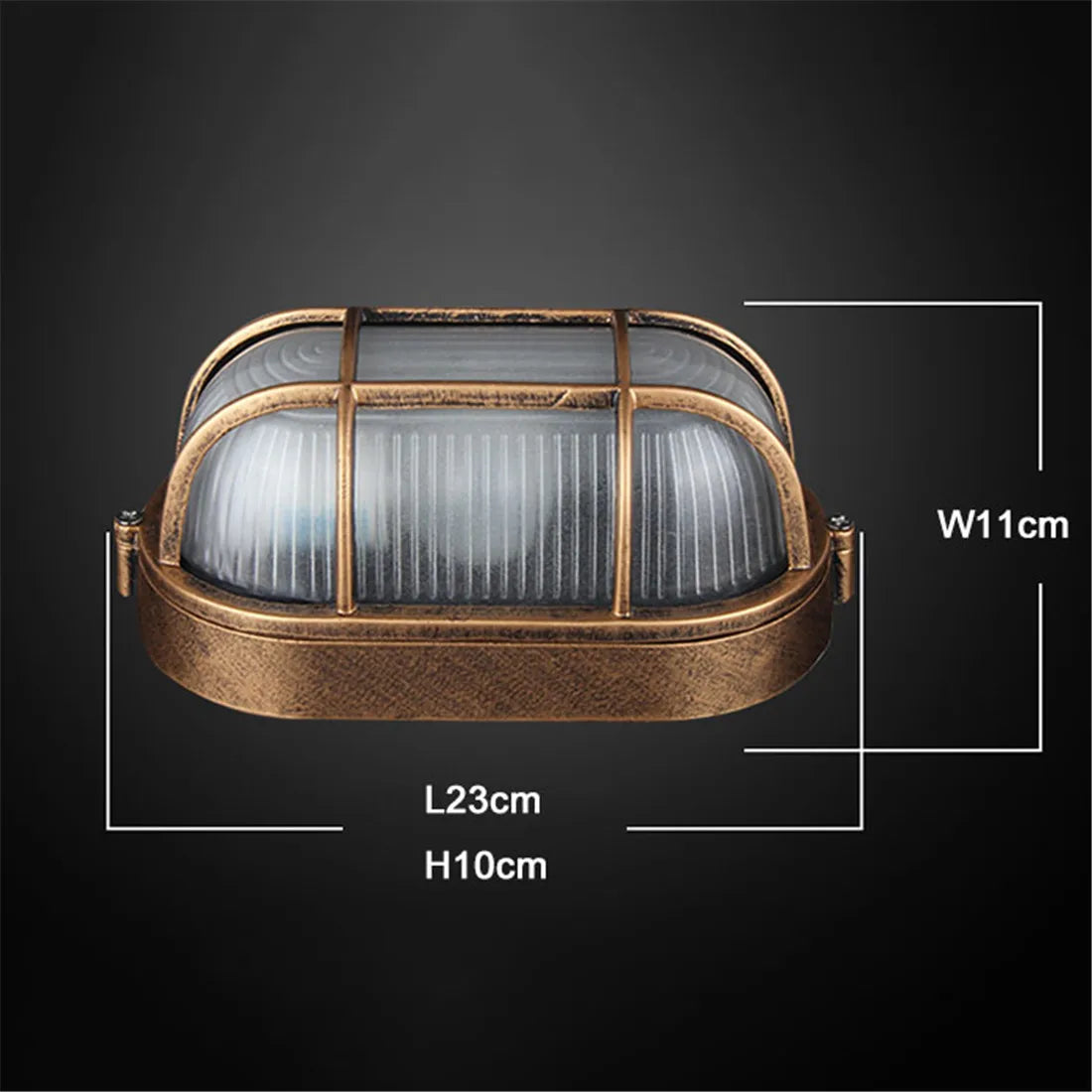 Afralia™ Vintage Retro Bulkhead Ceiling Light for Outdoor Gas Station Garage Commercial Lighting