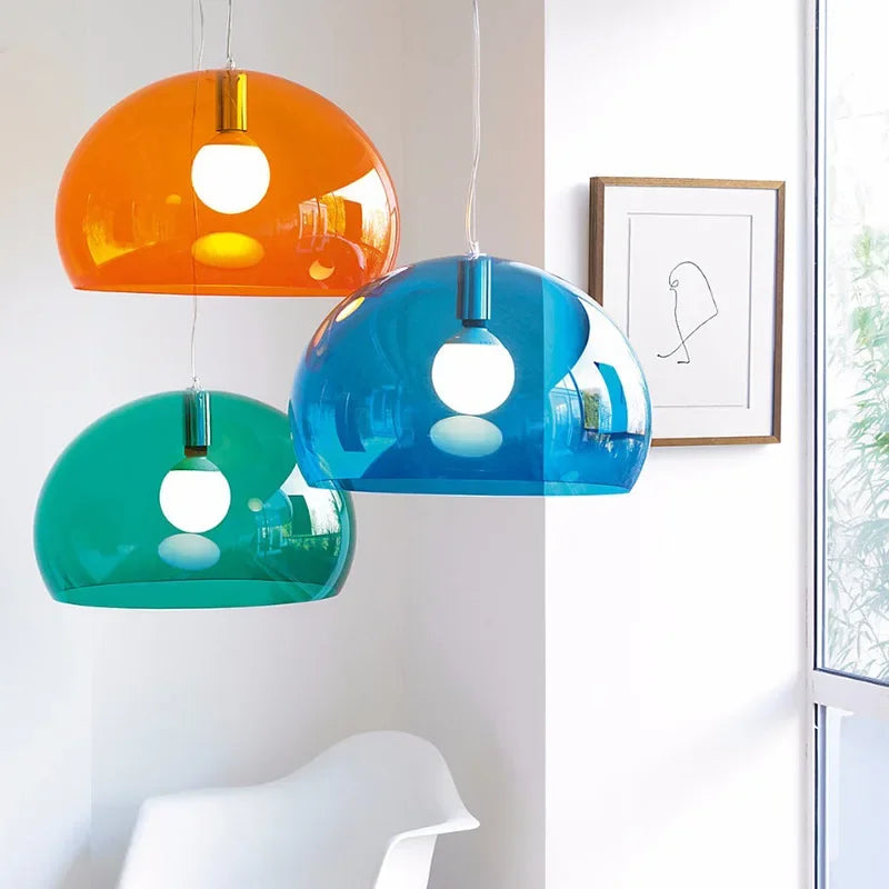 Afralia™ Colorful Pendant Lamp: FL/Y Pendant For Villa Hotel Parlor Shop LED Dining
