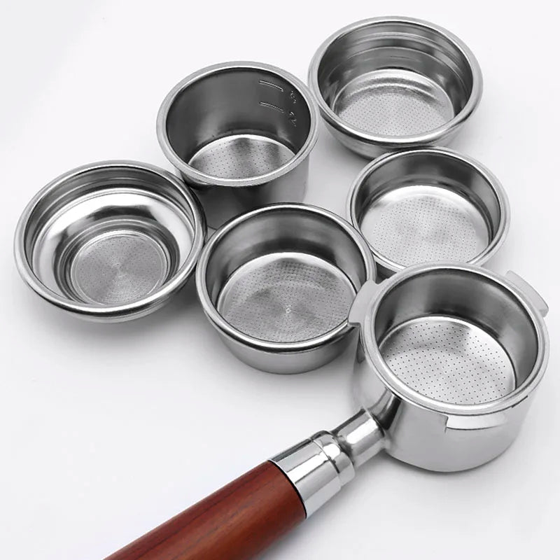 Afralia™ Stainless Steel Bottomless Espresso Filter, 51/ 54/ 58mm, Replacement Portafilter Accessories