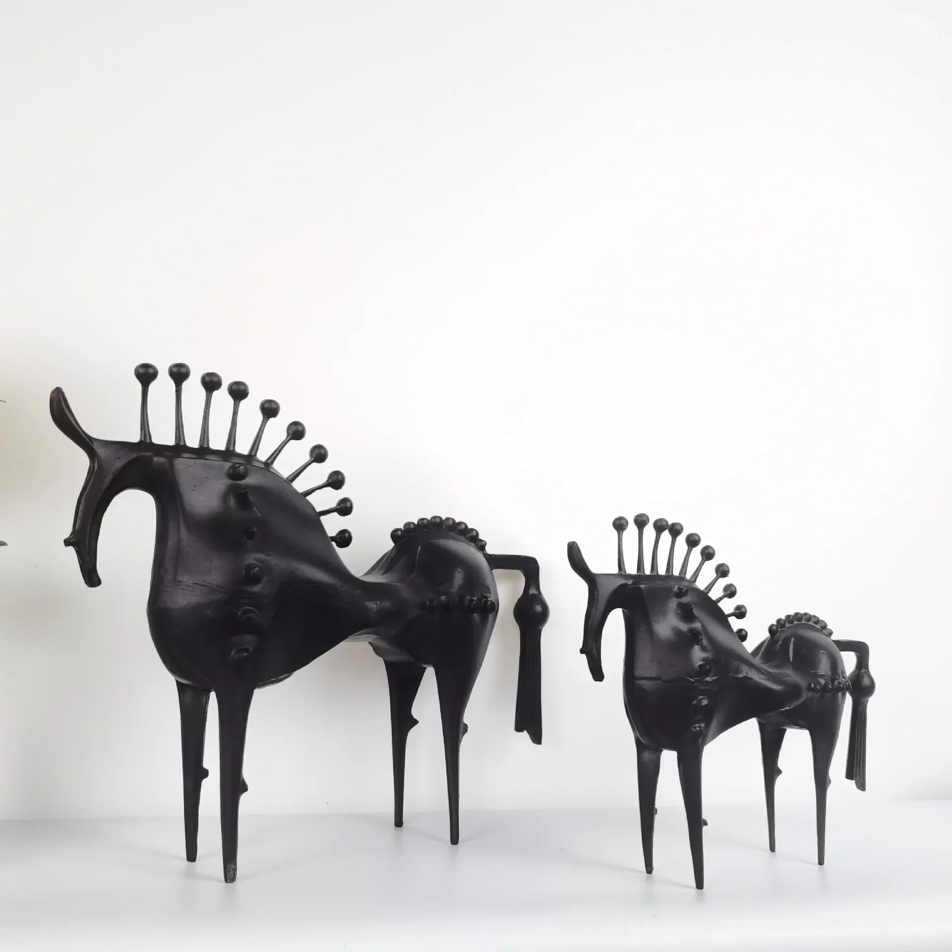 Afralia™ Metal Horse Sculpture Decorative Figurine Abstraction Home Decoration