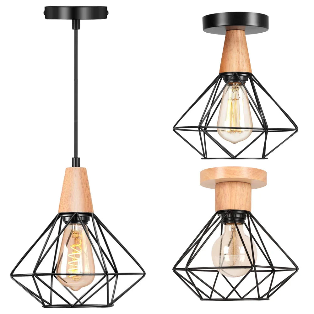 Afralia™ Industrial Metal Pendant Light for Kitchen Island Bar Restaurant Loft Decor