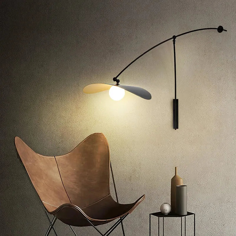 Afralia™ Myrna Wall Light Swing Arm Lamp Nordic Industrial Style Background Hallway Reading Lamps