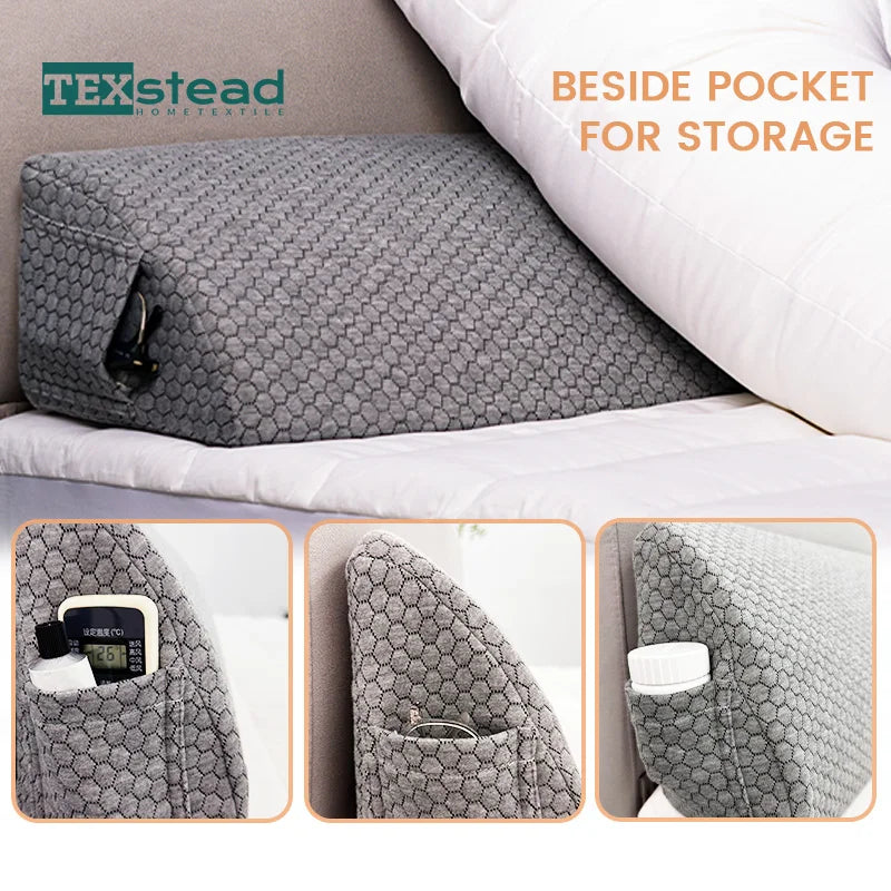 Afralia™ Bed Headboard Pillow Wedge - Mattress Gap Filler for Comfortable Sleep
