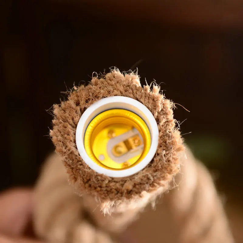 Afralia™ Hemp Rope Pendant Lights: Vintage Industrial Hanging Lamp for Home Decor