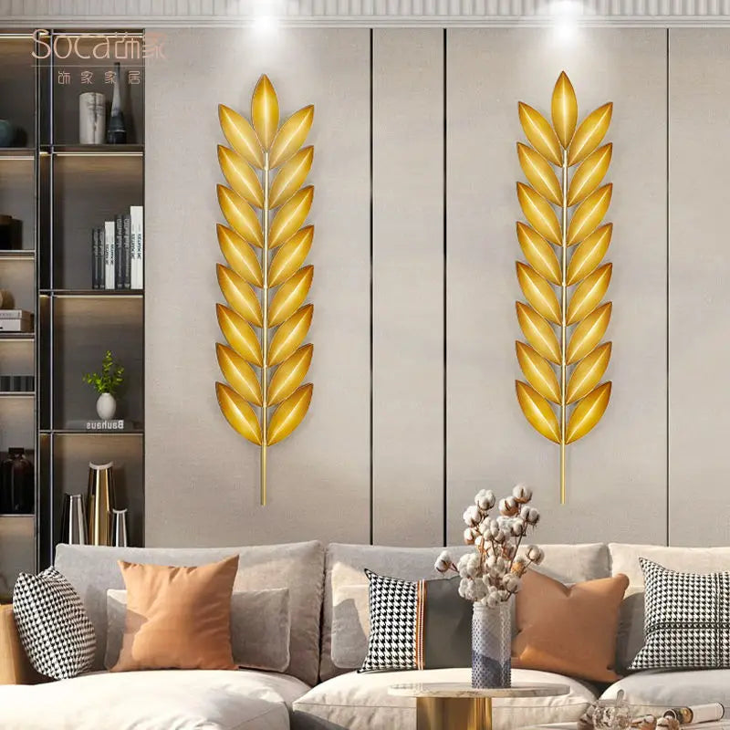 Afralia™ Light Luxury Iron Wall Decoration for Living Room Entrance