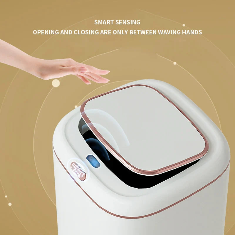 Afralia™ Smart Sensor Trash Can Large Capacity Electric Touchless Bin