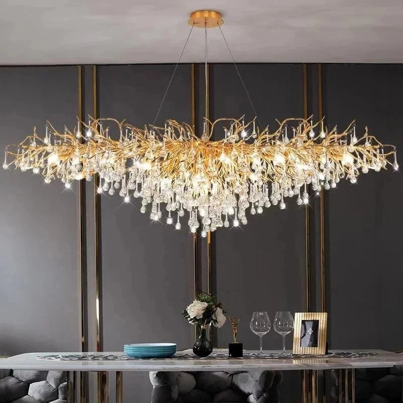 Afralia™ Crystal Ceiling Chandelier: Modern Luxury for Living, Dining, Bedroom, Hotel, Hall Décor