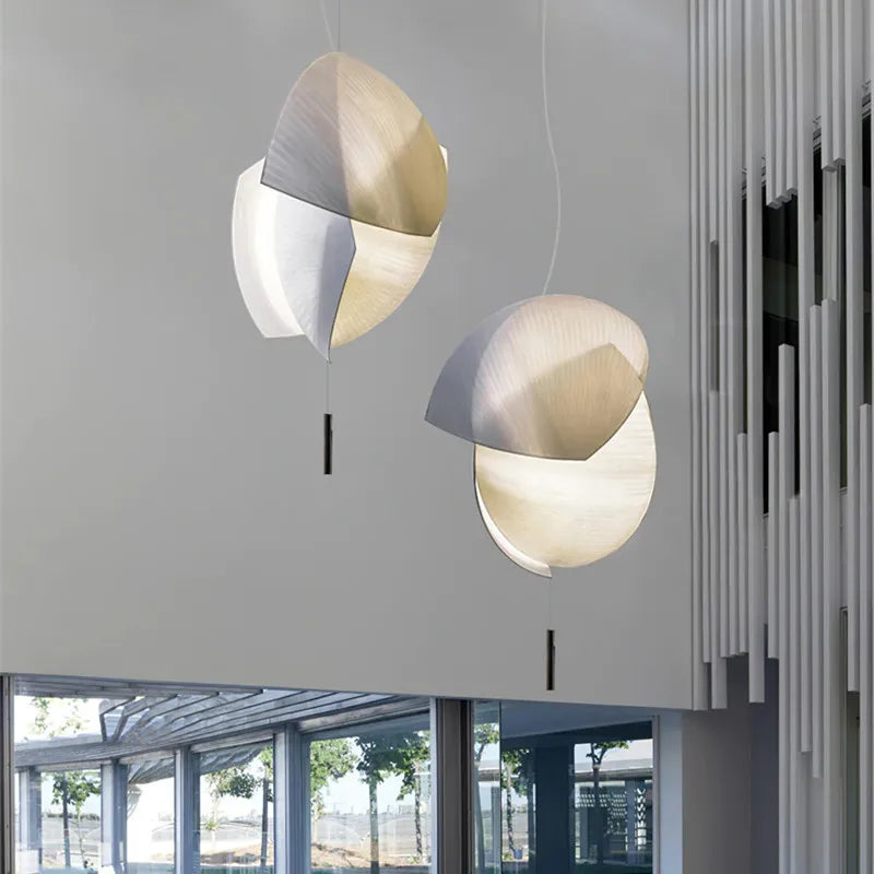 Afralia™ VOILES Fabric Pendant Lamp, Handmade Japanese Wabi Sabi Light for Living Room and Kitchen