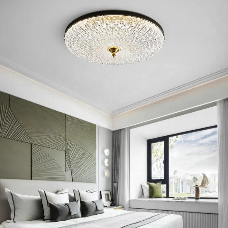Afralia™ Nordic Master Bedroom LED Crystal Ceiling Lamp - Luxury Modern Room Lighting