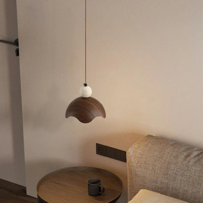 Afralia™ Yellow Travertine Iron Pendant Light - Wabi-Sabi Style Home Decoration Lighting