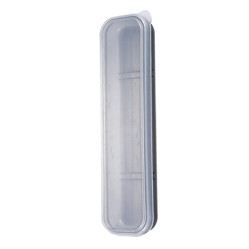 Afralia™ Wheat Straw Tableware Box with Slot Design and Transparent Cover