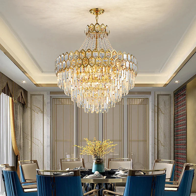 Afralia™ Deluxe Crystal LED Pendant Lamp - Elegant Home Decor Lighting