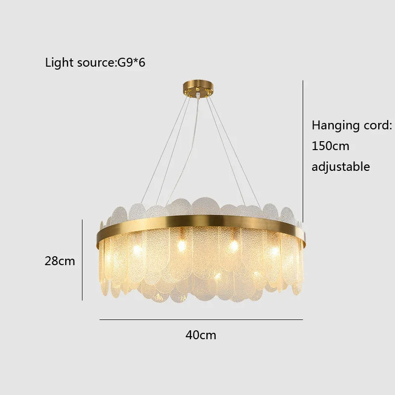 Afralia™ Glass Pendant Chandelier for Ceiling: Elegant LED Lighting for Bedroom and Home Decor