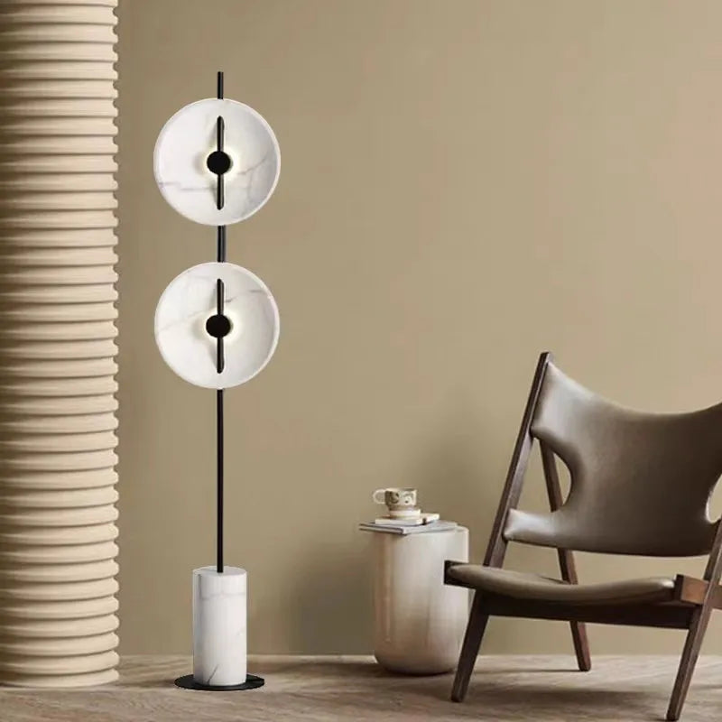 Afralia™ Mito Floor Lamp - White Marble Minimalist Design for Living Room Bedroom Hotel decor