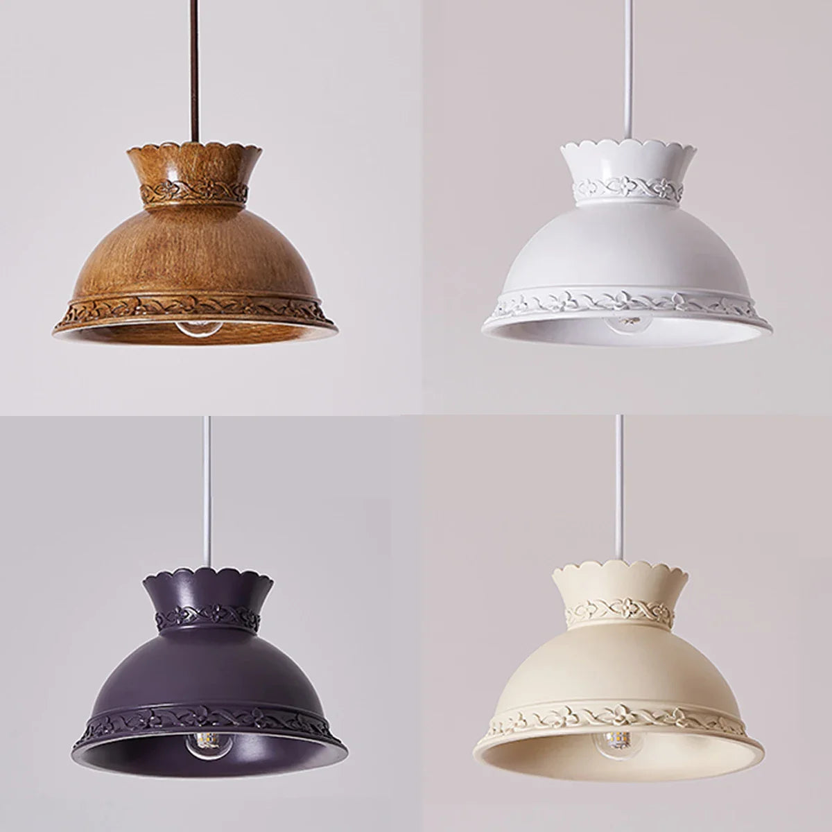 Creamy Resin Pendant Lights by Afralia™ for Bedroom & Living Room Lighting