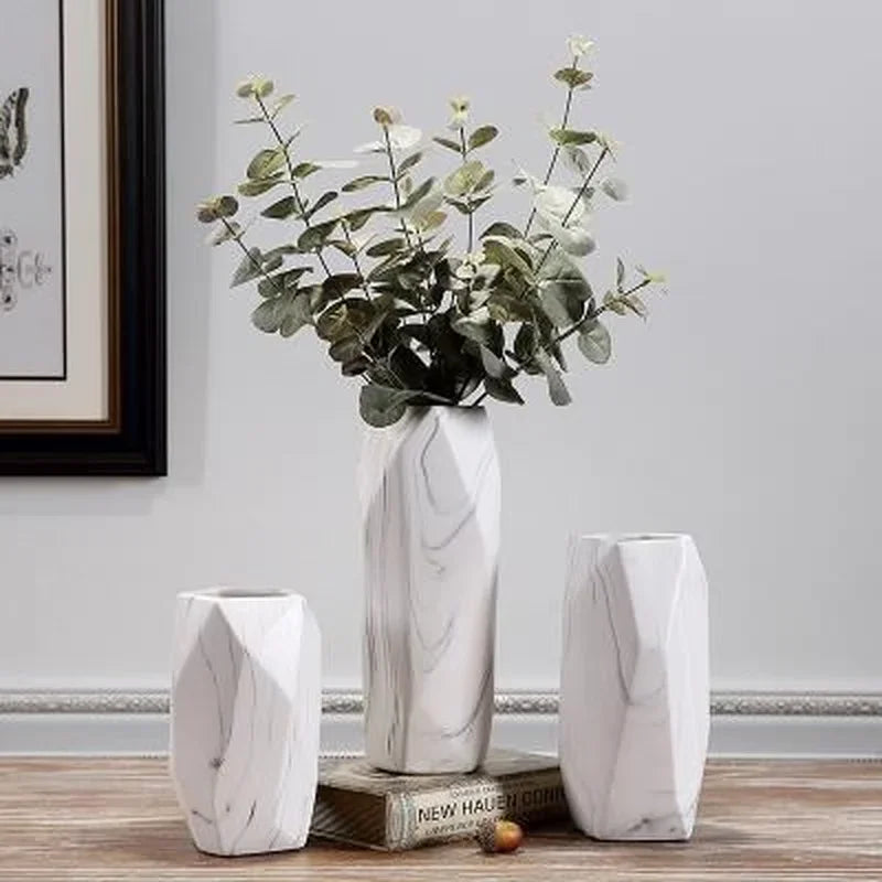 Afralia™ Marble Ceramic Vase: Elegant Nordic Design for Home Decor and Dining Table