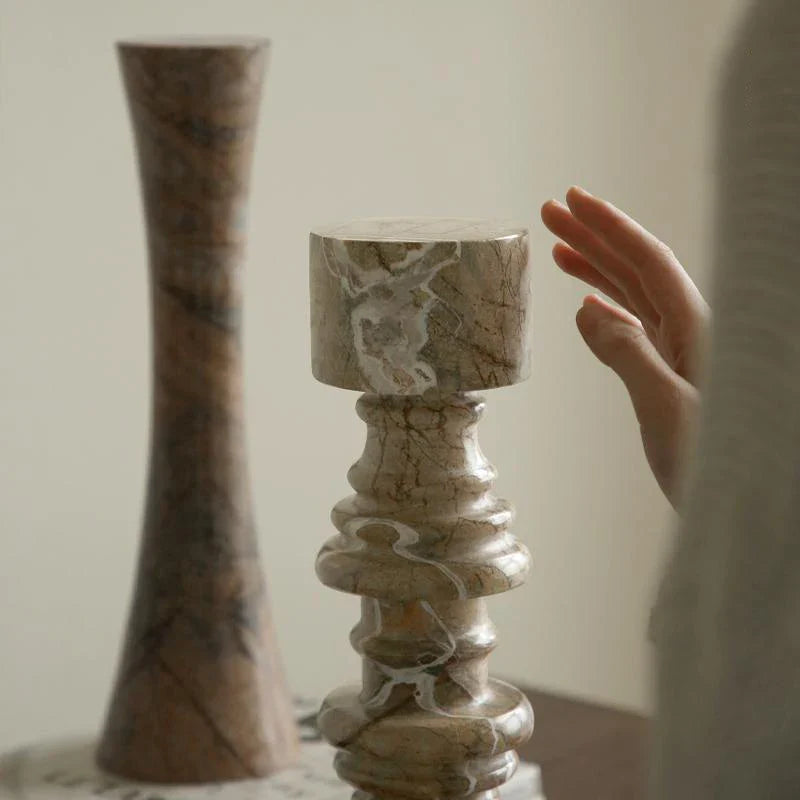 Afralia™ Marble Candle Holders: Wedding Dinning Party Decor Candlesticks