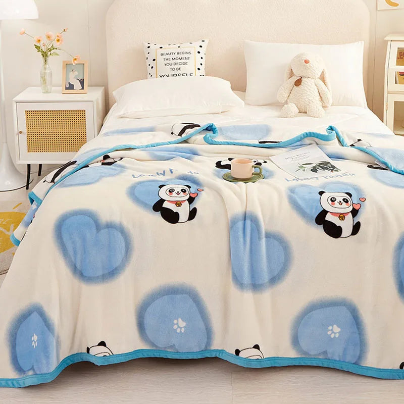 Afralia™ Soft Velvet Ferret Print Blanket for Warmth and Comfort - Autumn Ready