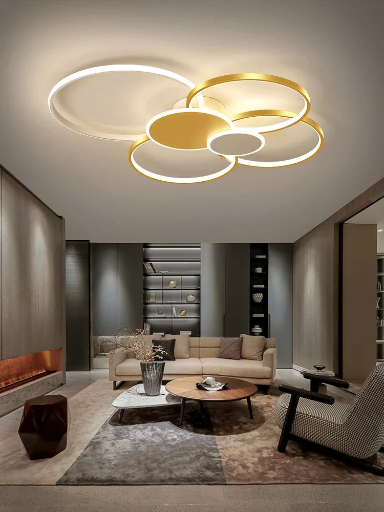 Afralia™ Minimalist Nordic Acrylic LED Ceiling Chandelier for Living Dining Room