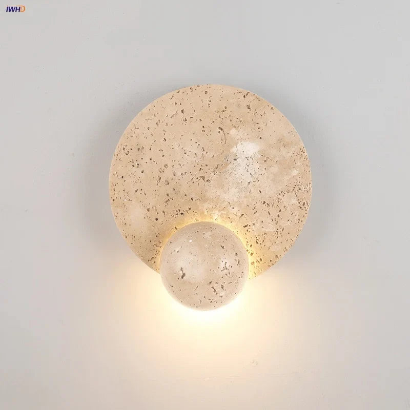 Afralia™ Travertine Stone LED Wall Sconce | Modern Nordic Stair Light for Indoor Home Decor