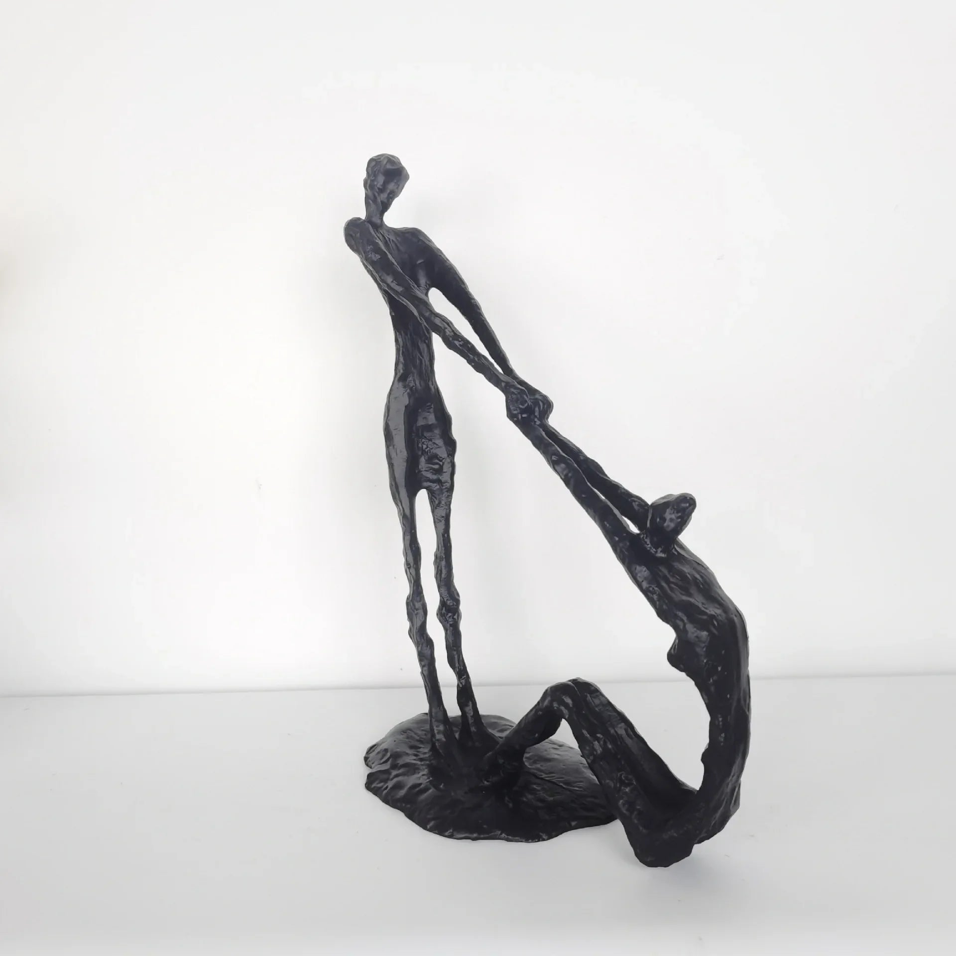 Afralia™ Hand in Hand Dance Sculpture - Metal Abstract Figurine for Room Decoration