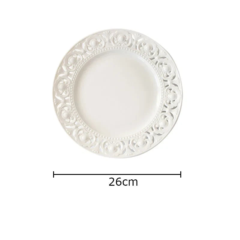 Afralia™ Ceramic Breakfast Plate for Home Kitchen & Restaurant Dining