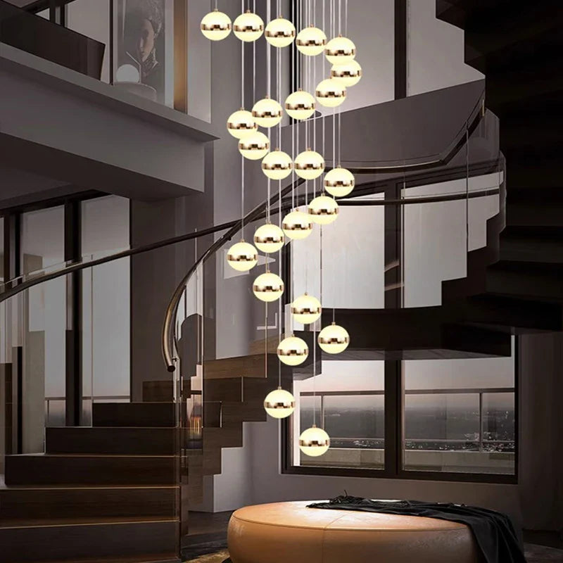 Afralia™ Modern Pendant Light Chandeliers for Living Room Staircase LED Indoor Lighting