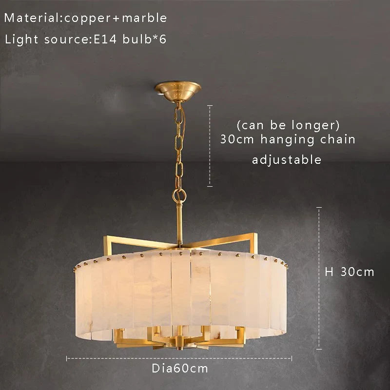 Afralia™ Marble Copper Ceiling Pendant Lights Modern LED Stone Hanging Lamps