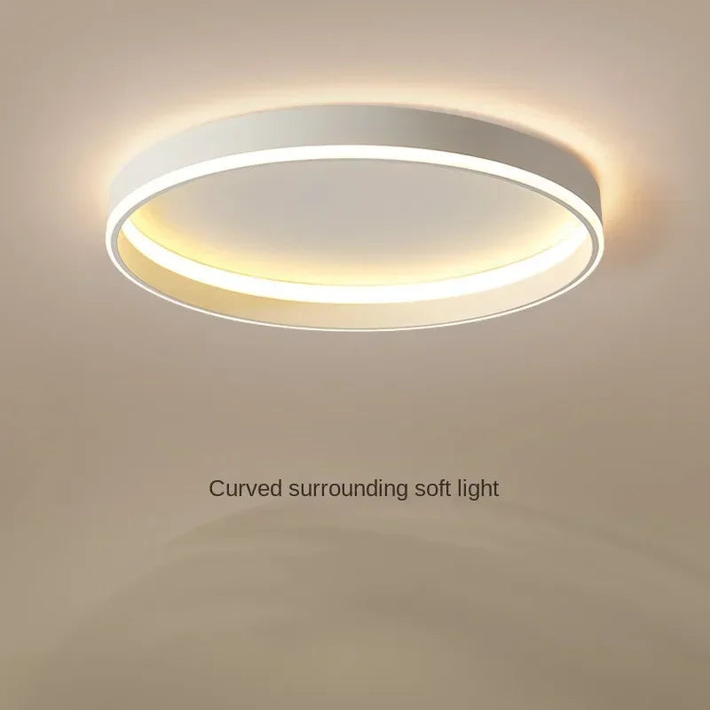 Afralia™ Minimalist Round LED Ceiling Light for Bedroom Loft Balcony - Dimmable Indoor Lighting