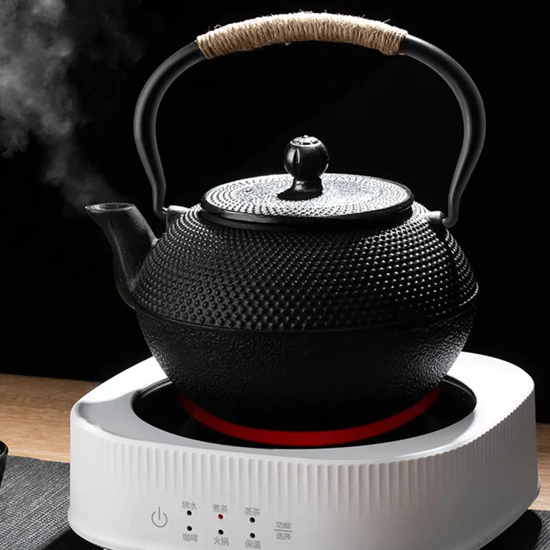 Afralia™ Cast Iron Tea Pot with Stainless Steel Infuser for Oolong, Kung Fu, Puer Tea