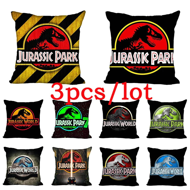 Afralia™ Jurassic Park Dinosaur Pillowcase Cover for Living Room Sofa and Chair