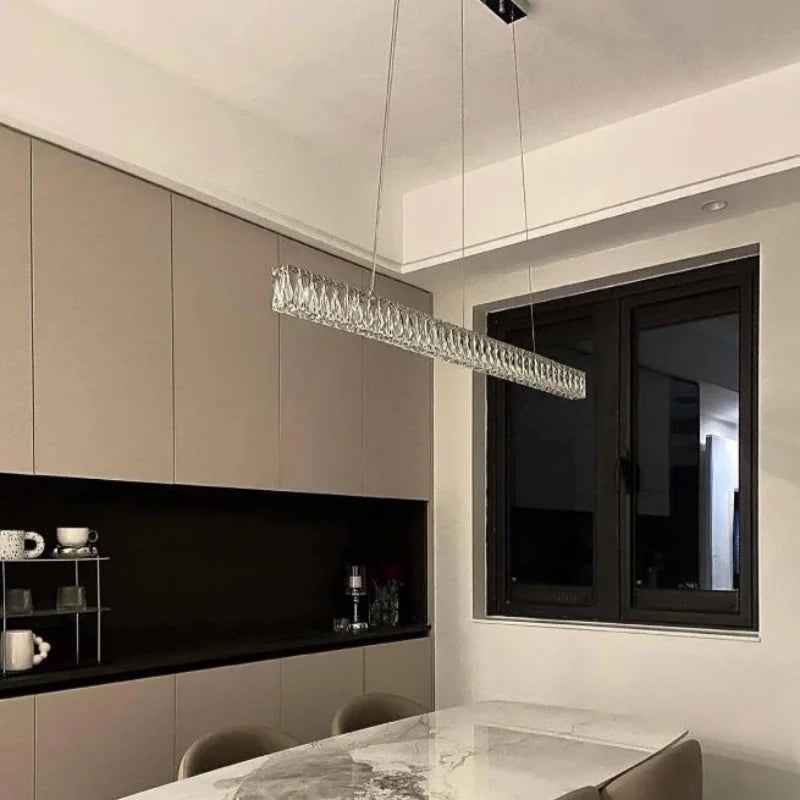 Afralia™ Modern Crystal Chandelier LED Pendant Lamps for Luxury Interior Decoration