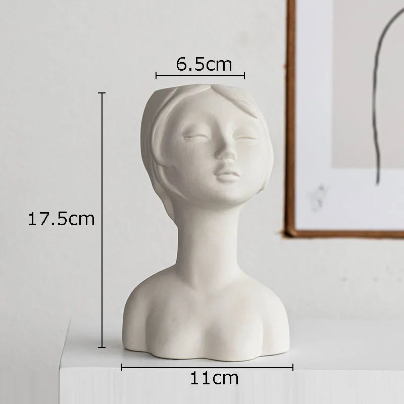 Afralia™ Ceramic Nude Figures Vase Set for Artistic Desk Decor and Floral Arrangements