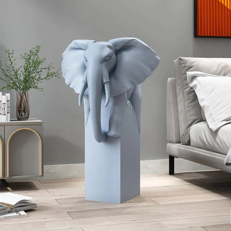 Afralia™ Elephant Ornaments: Light Luxury Living Room Decor for Home & Office