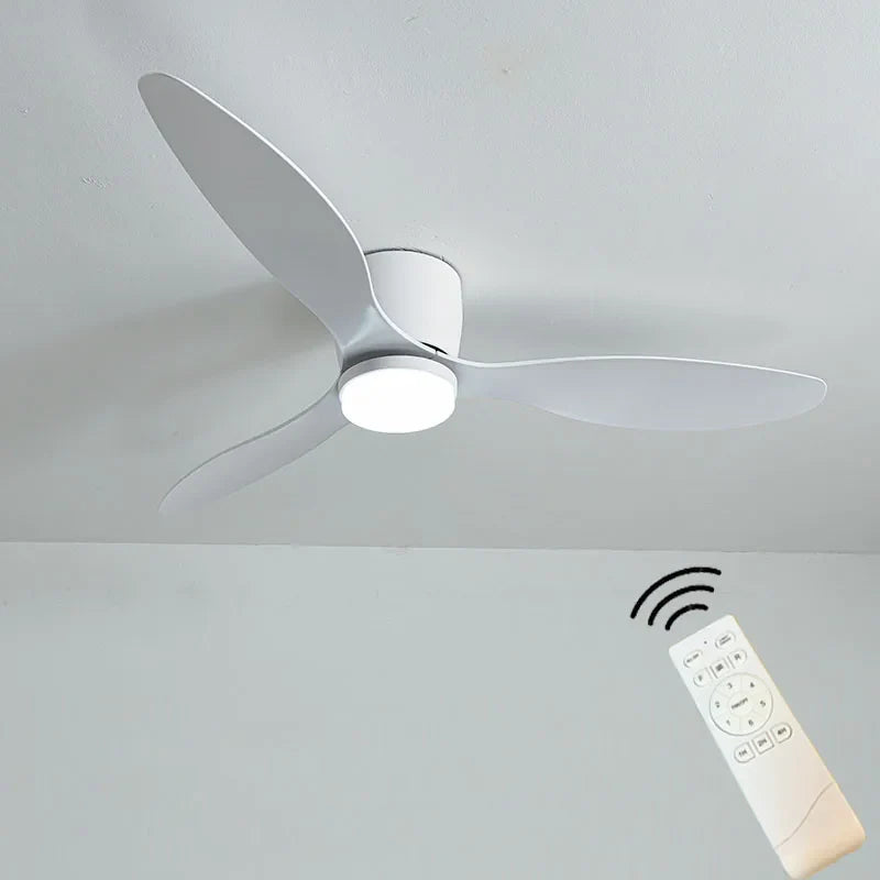 Afralia™ Modern DC Motor Ceiling Fan 6 Speeds Remote Control 20CM Low Floor Loft