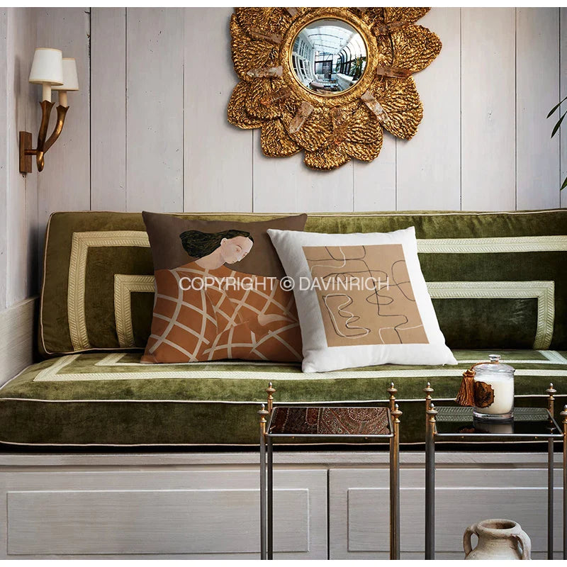 Afralia™ Mediaeval Art Cushion Covers 45x45cm - Nordic European Style Designer Pillow Case