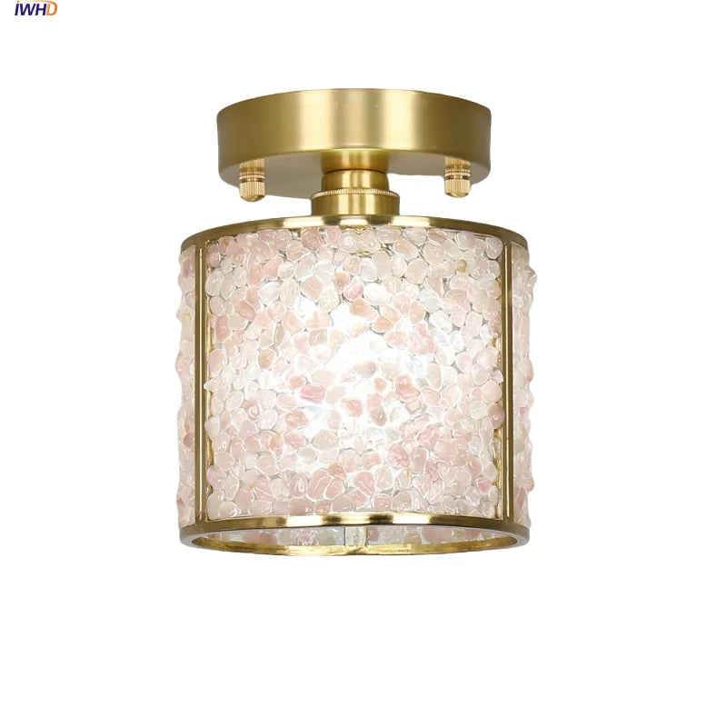 Afralia™ Column Glass Crystal Ceiling Light for Nordic Modern Home Decor